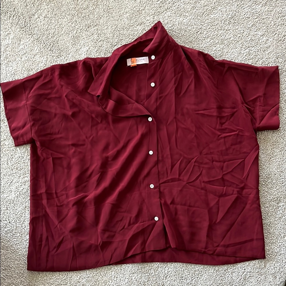 Burgundy Button-Up Shirt